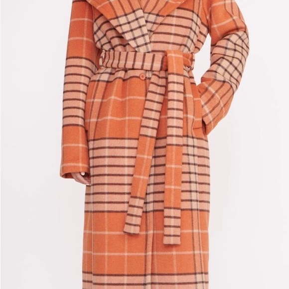 STAUD Carver Coat in Persimmon - Picture 1 of 5